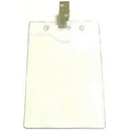 Clear Vinyl Badge Holder w/ Removable Clip (3"x4")